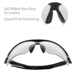 Westchester Protective Gear DBA PIP Global Safety Howard Leight UVEX Acadia Shooting Glasses Black with Clear Lens