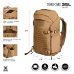 Fechheimer-Vertx VertX Siege 35L Tactical Backpack Coyote - alternate view 6