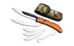 Outdoor Edge Razorbone Replaceable Blade Folding Knife 5" Drop Point Blade Orange - alternate view 7