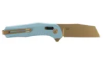 Sog Specialty Knives Inc. SOG Knives Diverge XR Folding Knife 3" Sheepsfoot Blade Gold and Light Blue - alternate view 7