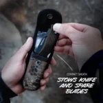 Outdoor Edge RazorPro L Replaceable Blade Hunting Knife 3-1/2" Drop Point Blade Black - alternate view 8