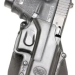 Fobus Standard Paddle Holster for Glock 29|Glock 30, black front view holding a pistol