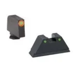 Ameriglo Green Tritium Round Outline Orange Glock sights, front and rear sights with colored dots