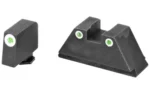 Ameriglo Amerigo Custom Combination Tall Suppressor Height Set - All Glock Models Except 42 43 / Front Tritium - Green /