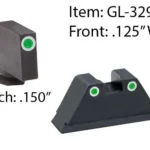 Ameriglo Amerigo Custom Combination Tall Suppressor Height Set - All Glock Models Except 42 43 / Front Tritium - Green /