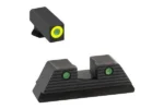 AMERIGLO TROOPER FOR GLK GEN1-4 black front and rear sights with green and yellow dots