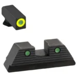 AMERIGLO TROOPER FOR GLK GEN1-4 black front and rear sights with green and yellow dots