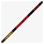 Gold Tip Hunter 340 arrow, close-up of black shaft with red and yellow markings