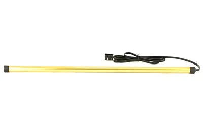 AOB GoldenRod Dehumidifier Rod, yellow side view with black end caps and power cord