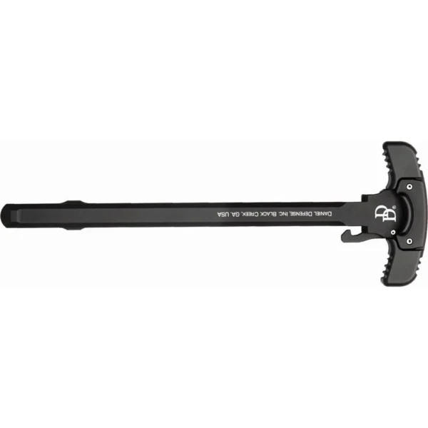 Daniel Defense DD Grip-N-Rip charging handle, black top view with ambidextrous latches