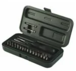 Weaver Gunsmith Tool Kit Entry black open carrying case with driver, bits and tools