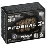 Federal Cartridge Co. Federal Personal Defense Punch Handgun Ammunition .40 S&W 165 gr JHP 1130 fps 20/ct - alternate view 3