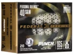 Federal Cartridge Co. Federal Personal Defense Punch Handgun Ammunition .40 S&W 165 gr JHP 1130 fps 20/ct - alternate view 7