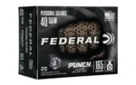 Federal Cartridge Co. Federal Personal Defense Punch Handgun Ammunition .40 S&W 165 gr JHP 1130 fps 20/ct - alternate view 8