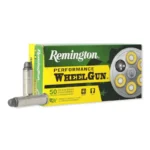 Remington Performance Wheel Gun ammunition, green and yellow box with two cartridges