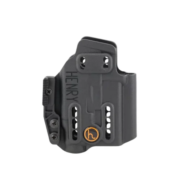 Henry Holsters Ember for Springfield Hellcat Pro black holster, rear view with mounting slots
