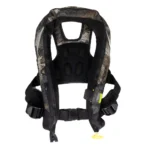 Higdon LifeLine Auto PFD 38g Optifade Timber, front view with camo shell and black straps