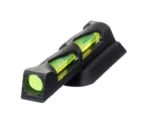 HIVIZ LiteWave front sight, black with bright green fiber-optic insert, angled view