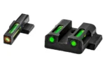 North Pass Ltd. Hiviz HIVIZ LiteWave H3 sight Green LitePipe/Orange front ring fits S&W Shield models - alternate view 2