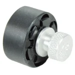 HKS M Series Speedloader, angled view of black round body with silver knurled knob
