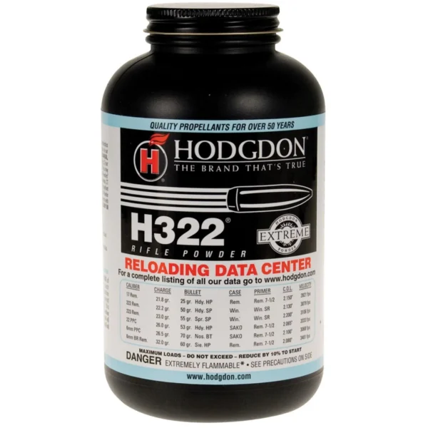 Hodgdon Powder Company Inc. Hodgdon Extreme H322 Rifle Powder 1 lbs