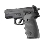 Hogue Overmolded Rubber Grip for Sig Sauer P228/P229, grey finger-groove grip installed
