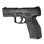 Hogue Wrapter H&K VP9 & VP40 adhesive grip, black heavy grit texture shown in side view
