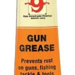 Hoppe's HOPPES GUN GREASE orange and yellow tube shown upright with black cap