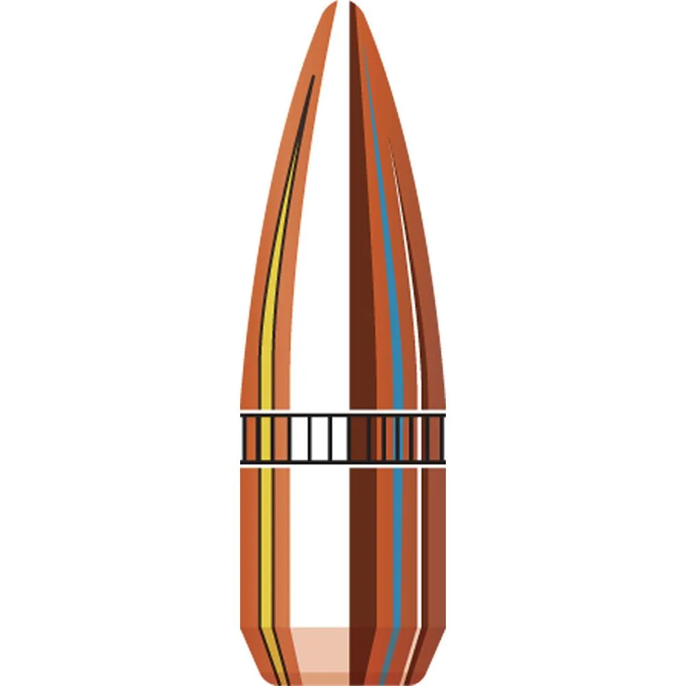 hornady-22-cal-55-gr-fmj-rifle-bullets-500ct-primary Hornady Traditional / FMJ Rifle Bullets cutaway view of copper bullet with cannelure