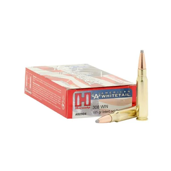 Hornady Mfg Hornady American Whitetail Rifle Ammunition .308 Win 165 gr. SP 2700 fps 20/ct