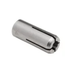 Hornady Cam Lock Bullet Collets #7, silver cylindrical collet in angled view with slotted end