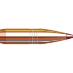 Hornady CX Bullets, side cutaway illustration of a copper-coloured pointed bullet