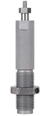hornady-depriming-die-primary Hornady Universal depriming and decapping die, silver side view with threaded body and knurled grip