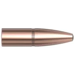 Hornady InterLock Bullets, copper-coloured pointed bullet in side view