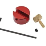 Hornady LOCK-N-LOAD Anvil Base Kit, red base, brass screw, set screw and black hex key