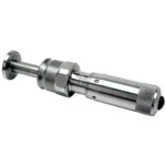 Hornady Lock-N-Load Micrometer Rifle Powder Measure, angled view of silver adjustment stem