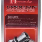 Hornady Lock-N-Load Press Conversion Bushing Kit, silver and black bushings in red blister pack