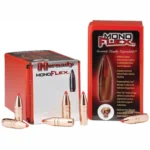 Hornady MonoFlex, red boxes with five copper-coloured pointed bullets