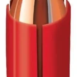 Hornady SST ML Bullets, cutaway view of red sabot around a copper-coloured pointed bullet