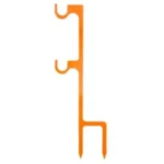 Champion Impact Steel Double Target Hanger, orange, front view with two hooks