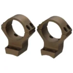 Browning X-Bolt Integrated Scope Mount System two smoke bronze scope rings, angled front view