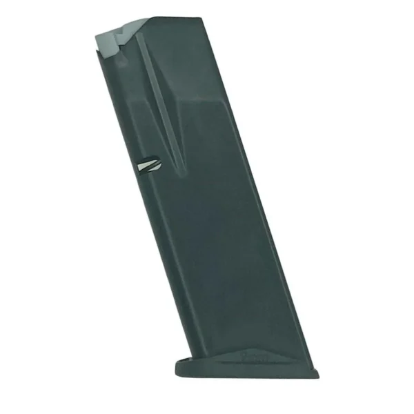 IWI Masada Slim 13-round magazine, black, angled side view with extended body and baseplate