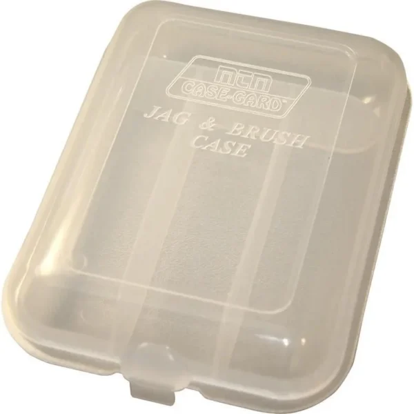 MTM Jag & Brush Case, clear rectangular hinged case with front latch