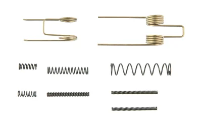 kak-ar-15-lpk-spring-kit-primary-1 KAK Industry AR-15 LPK Spring Kit, assorted silver and brass-colored springs arranged in rows