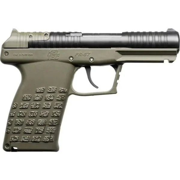 Kel-Tec Cnc Industries Inc. Kel-Tec PR-5.7 Handgun 5.7x28mm 20rd Magazine(1) 4.64" Barrel Green Frame Stripper Clips Optic