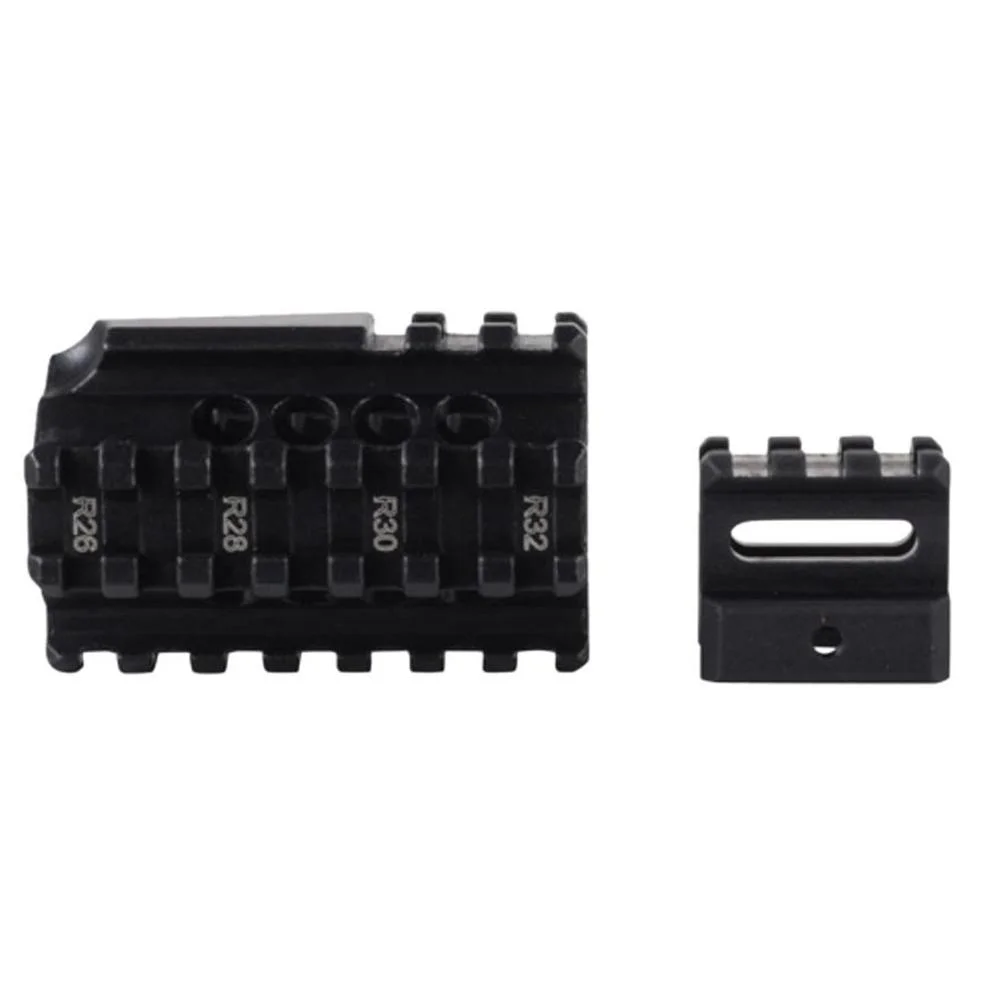 kel-tec-rfb-quad-rail-riser-set-primary-1 Kel-Tec RFB Quad Rail & Riser Set Black, two black rail components in side view