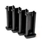 Kel-Tec PR-3AT Stripper Clips, four black clips in an angled row