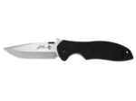 Kershaw Emerson CQC-6K D2 folding knife open, left-side view with silver blade and black handle