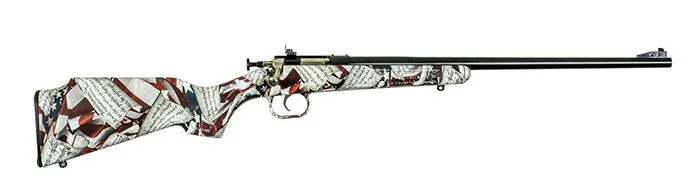 keystone-crickett-22-lr-single-shot-rifle-primary-1 Keystone Sporting Arms KSA CRICKETT G2, right-side view with patterned stock and black barrel