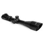 Konus Armada Rifle Scope, black angled side view with adjustment turrets and large objective